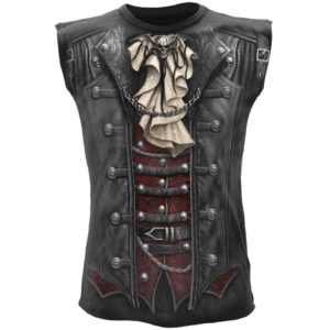 Vampire Goth Sleeveless Biker T-Shirt