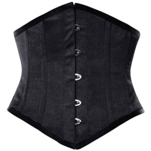 Pocket Watch Black Brocade Underbust Corset - BR-0124 - Medieval  Collectibles