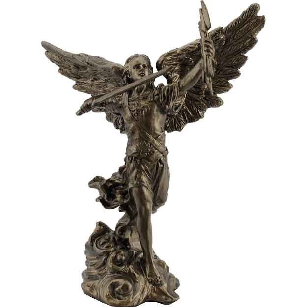 guardian angel with sword statue