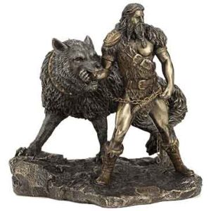 Tyr and the Binding of Fenrir Statue