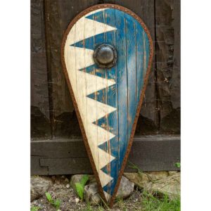 Blue-White Norman LARP Kite Shield