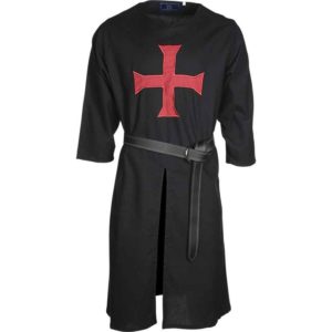 Black with Red Cross Templar Tunic