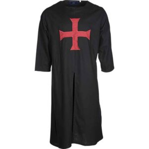 Black with Red Cross Templar Tunic