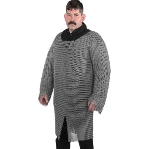 Aluminum and Rubber Long Sleeve Chainmail Hauberk