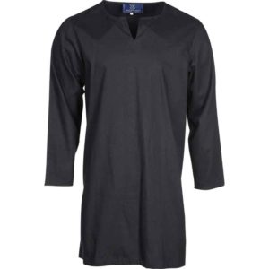 Mens Long Sleeve Viking Undertunic - Black