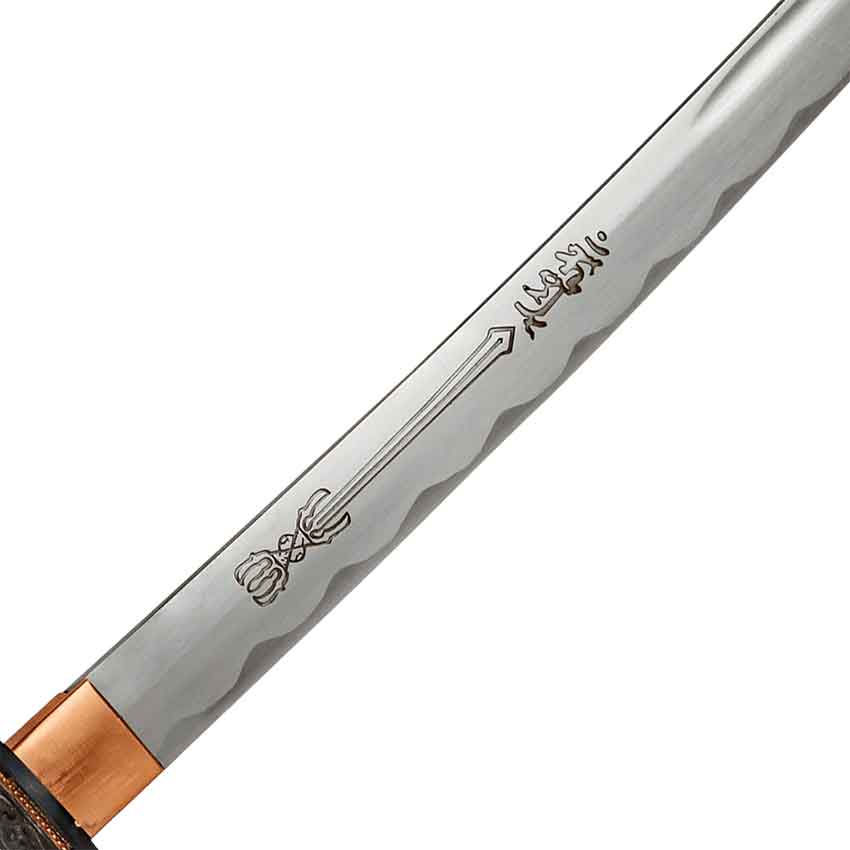 KATANA THE COMBAT DRAGON WHITE - CARBON STEEL