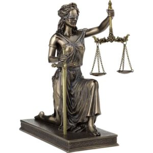 Lady Justice Kneeling Statue with Letter Opener