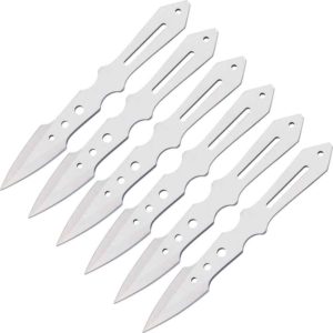 Set of Six Chrome Aero Throwing Knives