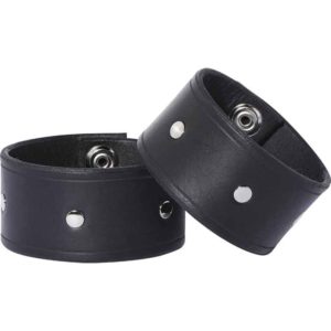 Simple Studded Leather Wrist Cuffs