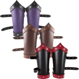 Classic Warrior Leather Arm Bracers