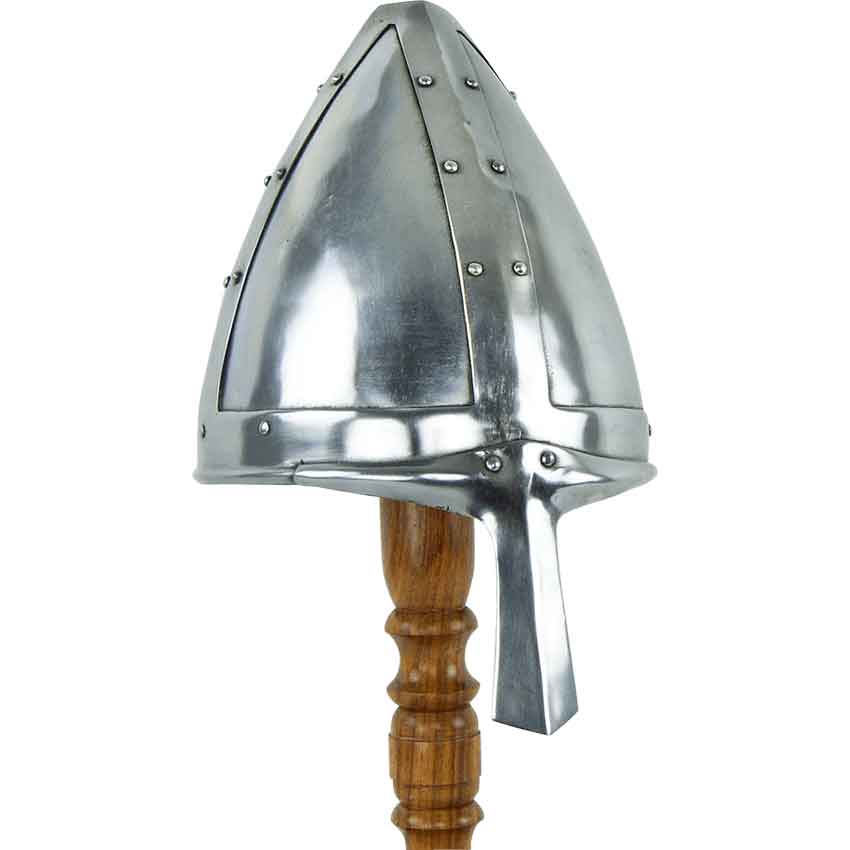 Conical spangen helmet of the XII century with bar grill