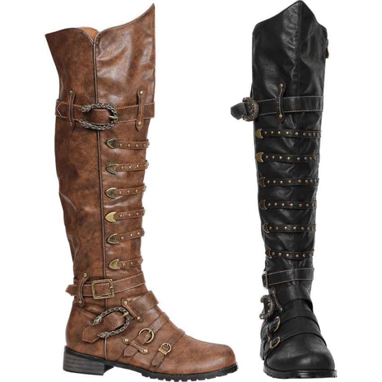 Leather Pirate Boots & Footwear