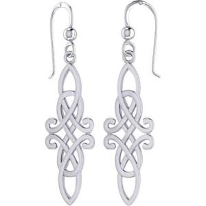 Silver Irish Knot Hook Earrings