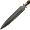 Damascus Short Spear with Sheath