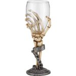 Chained Skeleton Hand Wine Glass