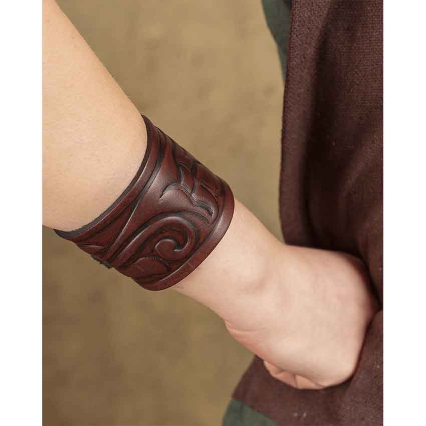 Leather Floral Bracelet