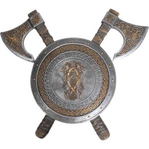 Viking Shield and Axes Plaque