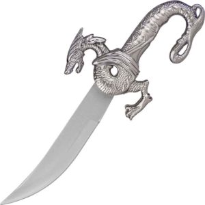 Small Ornate Dragon Dagger with Green Scabbard