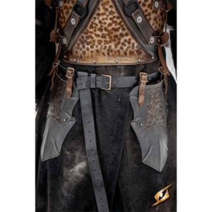 Raider Belt Shield Tassets - Epic Dark/Rust