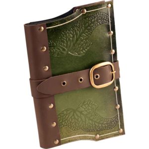 Green Leaves Leather Journal