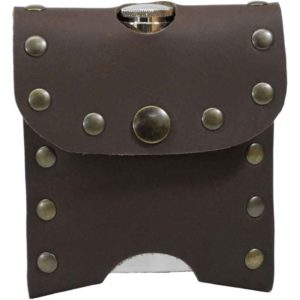 Studded Flask Holder with Flask