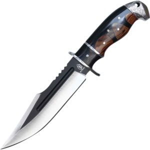 Black Double Wood Hunting Knife