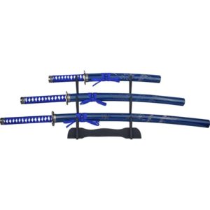 Blue Wrap Carved Dragon Sword Set