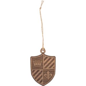 Medieval Crown and Fleur Shield Christmas Ornament