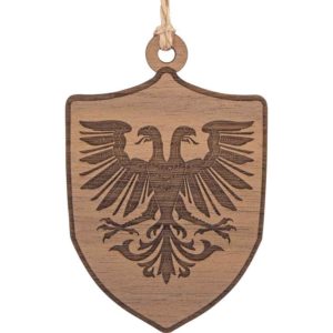 Medieval Double Eagle Shield Christmas Ornament