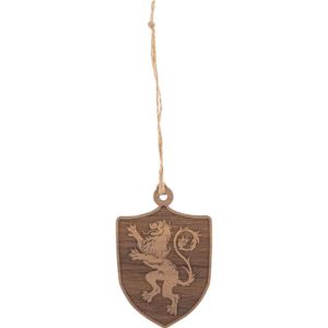 Medieval Heraldic Lion Shield Christmas Ornament