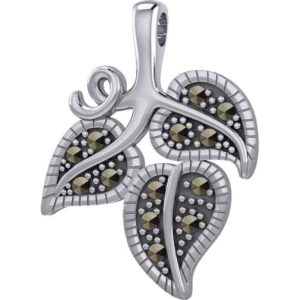 Marcasite Vine and Leaves Pendant