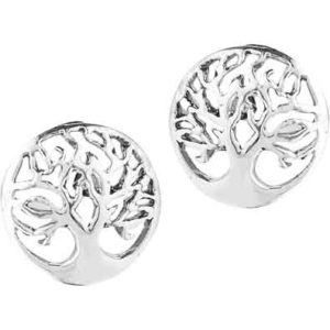 Silver Tree of Life Stud Earrings