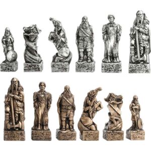 Nordic Viking Chess Set with Board