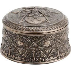 Bronze Baphomet Pentagram Trinket Box