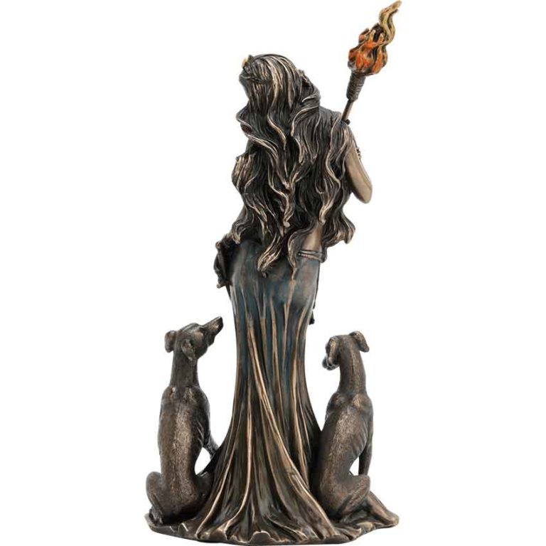 Goddess Hecate And Her Hounds Statue