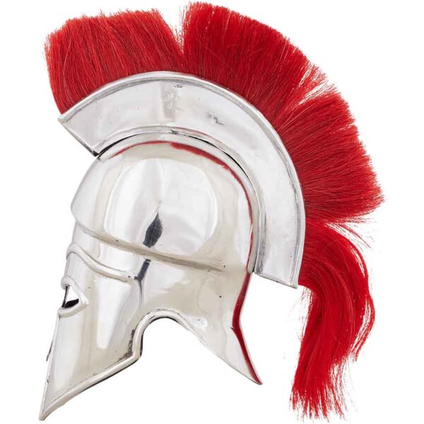 Mini Corinthian Helmet With Red Plume