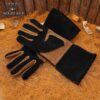 Black Leather Swordsman Gloves