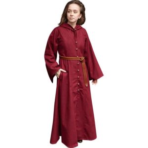 Medieval Cloak: Handmade Woolen Cape with Kinsale Hood. Available in: red  wool, black wool, ivory wool, green wool :: by medieval store ArmStreet
