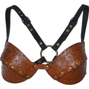 Elven Swirl Leather Bra