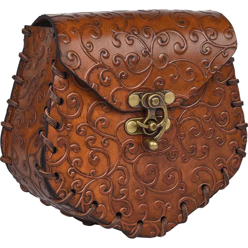 Medieval Purse Handbag Gift for Her Womens Purse Tooled 