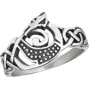 Viking Dragon Knotwork Ring