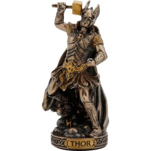 Bronze Thor Norse God Statue