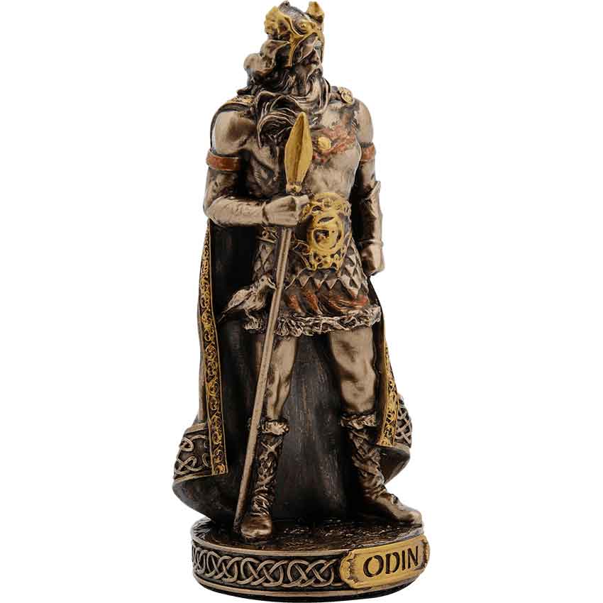 Bronze Odin Norse God Statue