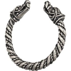 Large Viking Wolf Bracelet - Pewter