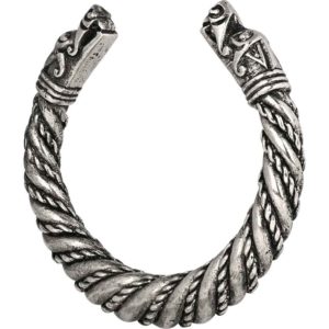 Tapered Viking Dragon Bracelet - Pewter