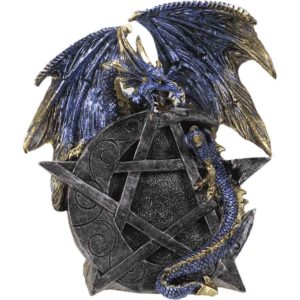 Dragon on Pentagram Moon Statue