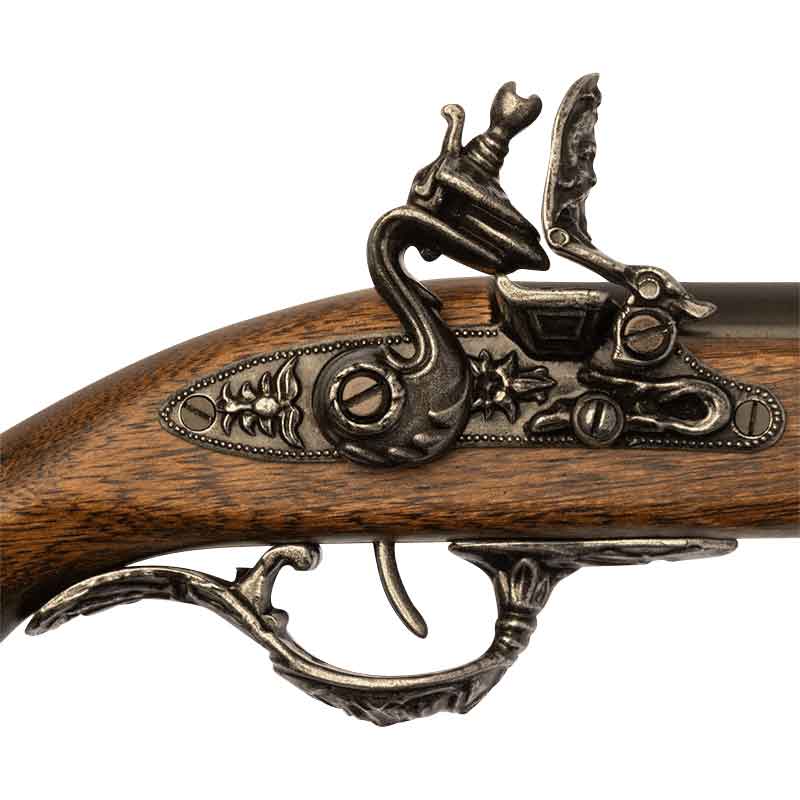 Flintlock Pistol With Brass Capped Grip — ReplicaGunStore