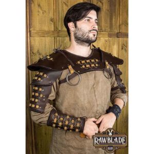 Fighter Gorget with Pauldrons - Brown