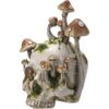 Spotted Cap Mushroom Skull Statue