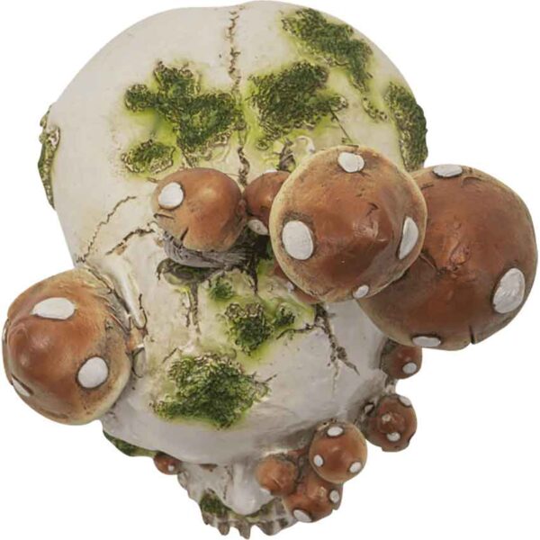 Spotted Cap Mushroom Skull Statue